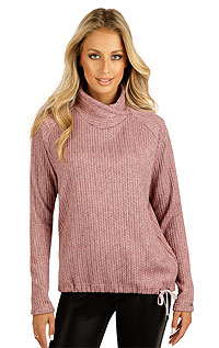 Damski sweter 7D025 LITEX fioletowo-szary