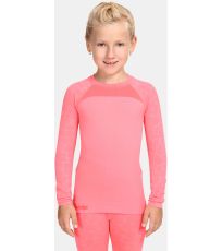 Dziewczęcy bezszwowy t-shirt termoaktywny CAROL-JG KILPI Różowy