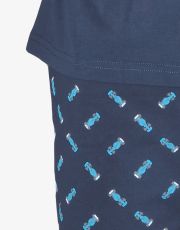 Męska piżama krótka 79150P GINA ciemnoniebiesko-turkusowy