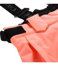 Damskie spodnie narciarskie z membraną PTX OSAGA ALPINE PRO neon salmon