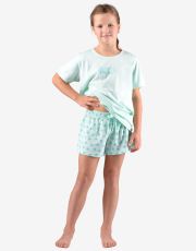 Dziewczęca piżama krótka 29008P GINA aqua akwamaryna