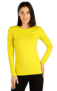 Damski t-shirt z długim rękawem 7C253 LITEX żółtozielony