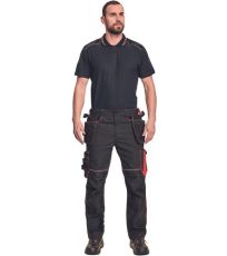 Męskie spodnie robocze KNOXFIELD 320 Knoxfield antracytowy/czerwony
