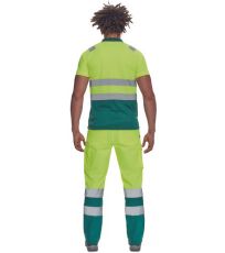 Męska koszula polo HI-VIS CADIZ Cerva żółty/zielony