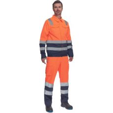 Męskie spodnie robocze HI-VIS BURGOS Cerva pomarańczowy/navy