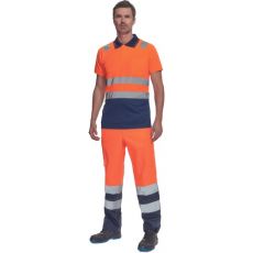 Męskie spodnie robocze HI-VIS BURGOS Cerva pomarańczowy/navy