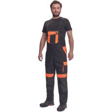 Męskie spodnie robocze z laclem MAX VIVO Cerva czarny/pomarańczowy