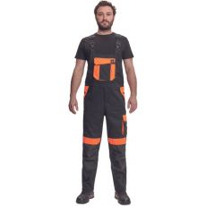 Męskie spodnie robocze z laclem MAX VIVO Cerva czarny/pomarańczowy