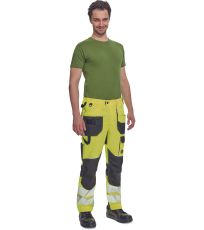 Męskie spodnie robocze HI-VIS SHELDON HV Cerva ???ty