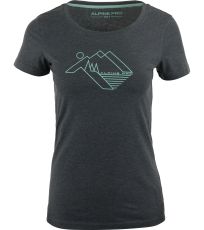 Damski t-shirt KEFADA ALPINE PRO ciemno szary