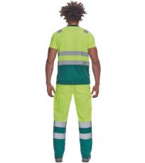 Męski t-shirt HI-VIS MONZON Cerva żółty/zielony