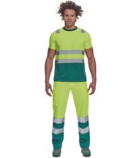 Męski t-shirt HI-VIS MONZON Cerva żółty/zielony