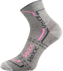 Skarpety sportowe unisex - 3 pary Franz 03 VoXX® jasnoszary / różowy