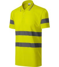 Koszulki polo unisex HV Runway RIMECK odblaskowy żółty