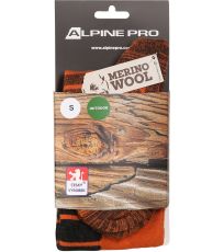 Unisex sportowe podkolanówki- merino RODE ALPINE PRO neonowy pomarańczowy